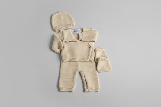 Set new born "Coeur de Beurre" - Beige