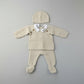Set New Born "Amour" - Beige and White