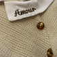 Set New Born "Amour" - Beige and White
