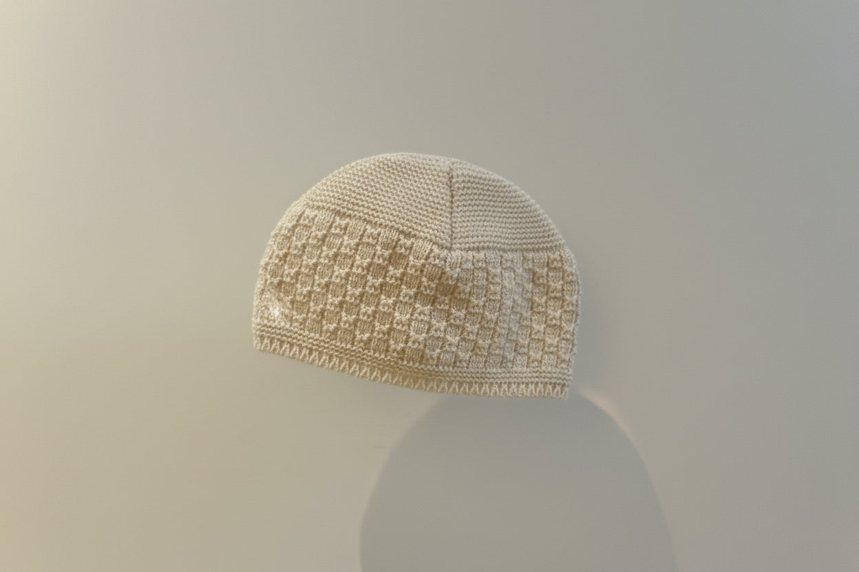 Set New Born "Amour" - Beige and White