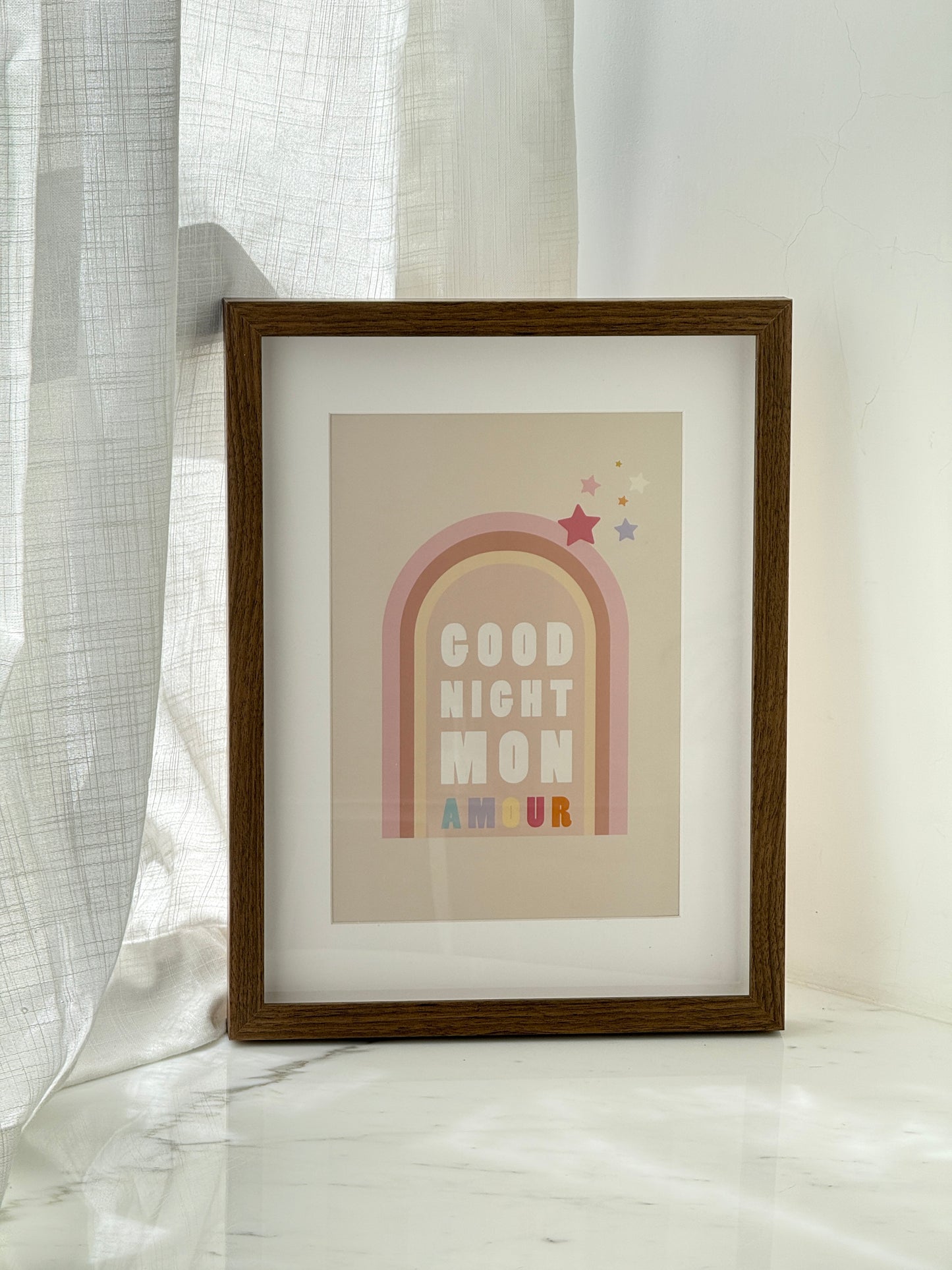 Poster - "Good Night Mon Amour (pink)"