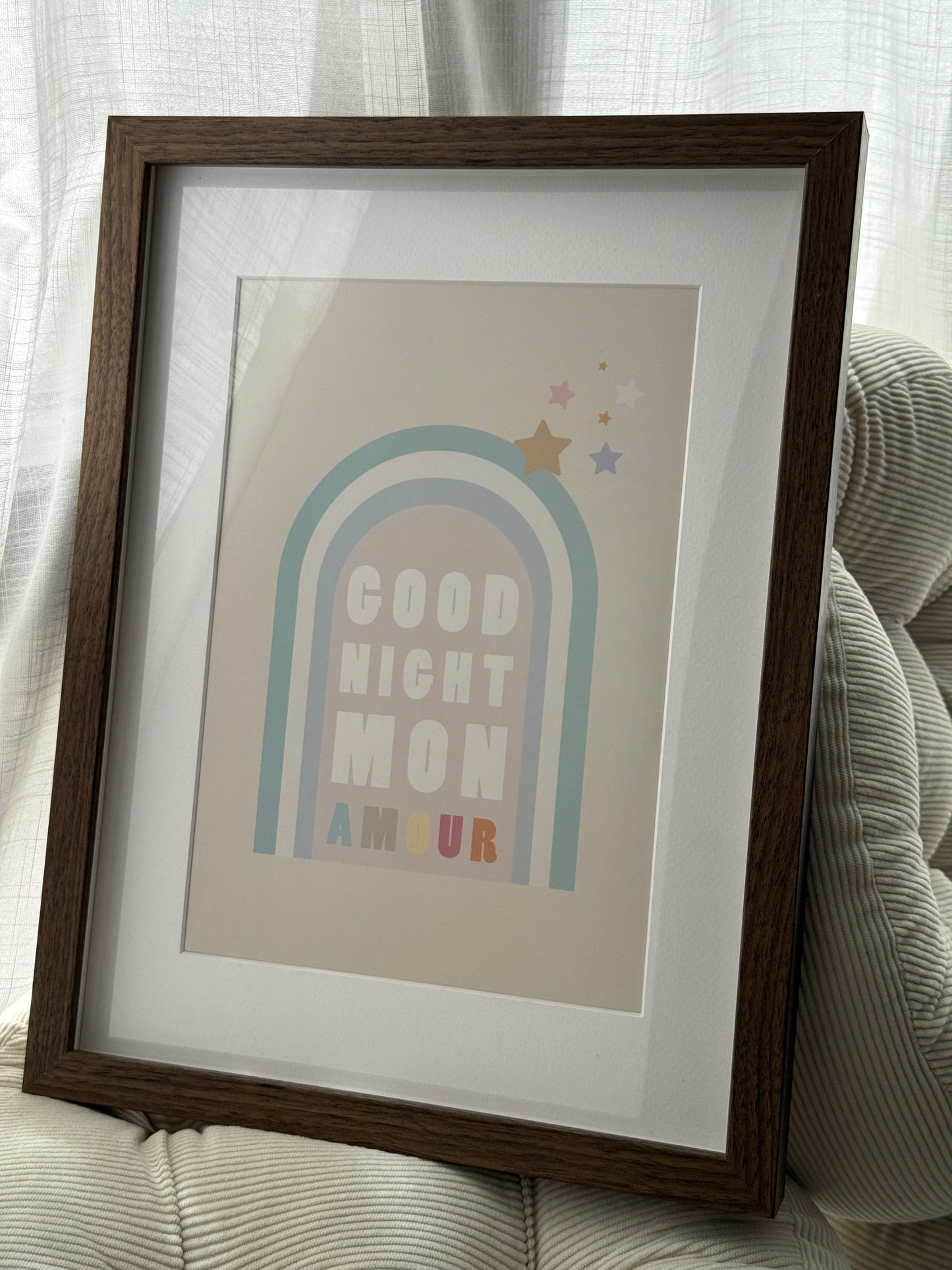 Poster - "Good Night Mon Amour (blue)"