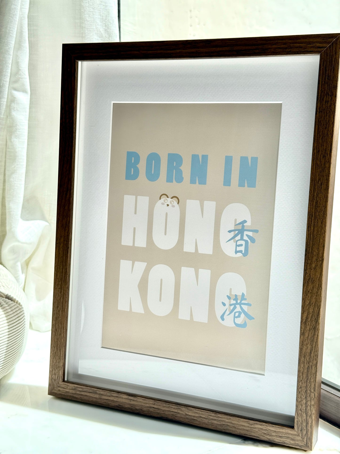Poster - 'Born in Hong Kong (blue)"